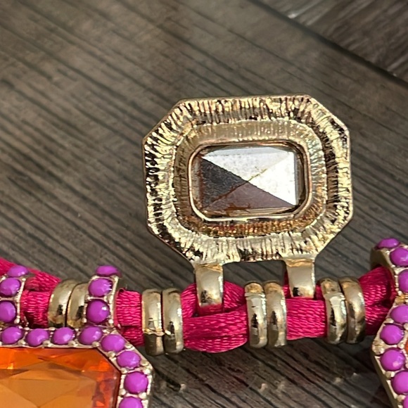 Cookie Lee Fuchsia Punch Colorful Gem Statement Necklace - Picture 5 of 16